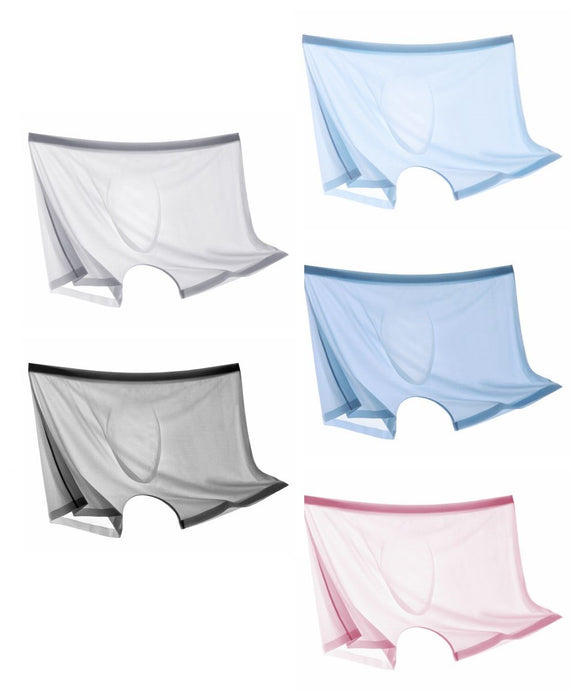 ( 5-Pack) No-chafe Pouch- Men's Ultra Thin Mesh See-Through Underpants JEWYEE-AY 023PJ