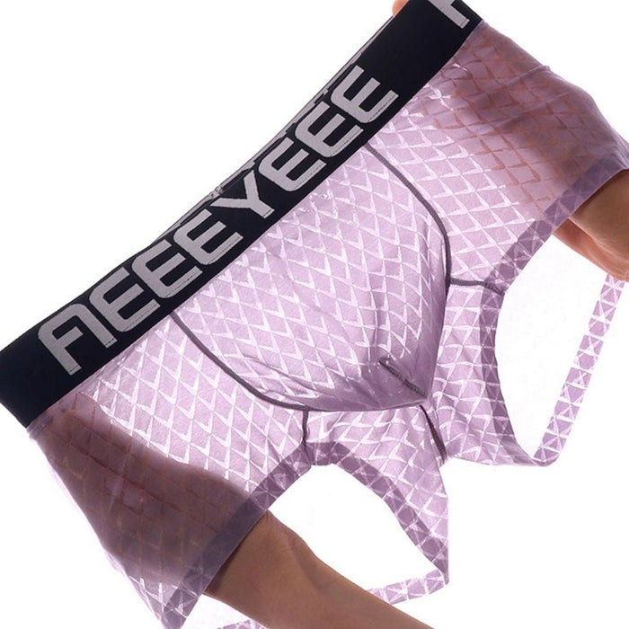 4-Pack Men's Cooling Mesh Ice Silk Underpants (4-Pack) - JEWYEE AY 1987