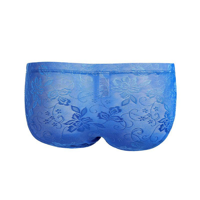 FINAL SALE -  (4-Pack) Floral Lace See-Through Briefs for MenJEWYEE C502