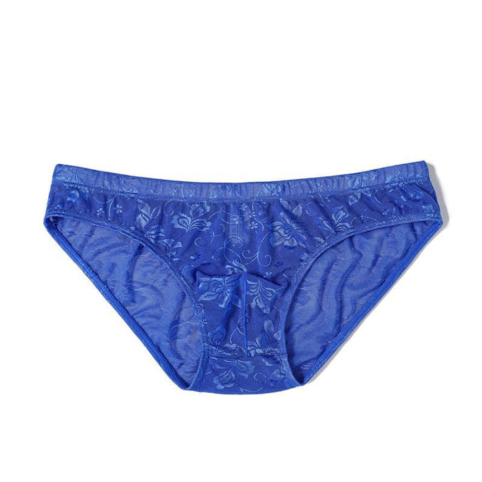 FINAL SALE -  (4-Pack) Floral Lace See-Through Briefs for MenJEWYEE C502