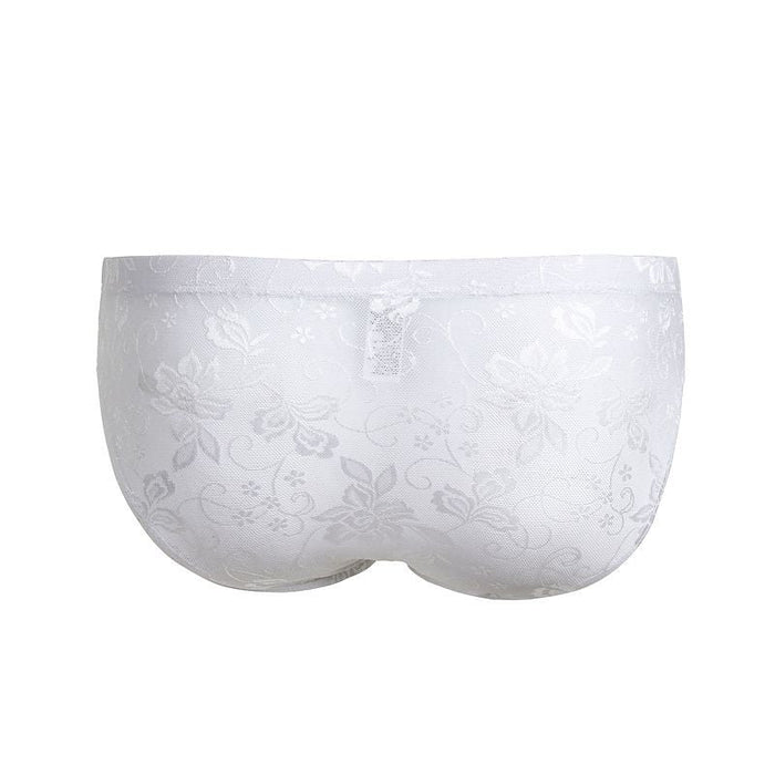 FINAL SALE -  (4-Pack) Floral Lace See-Through Briefs for MenJEWYEE C502