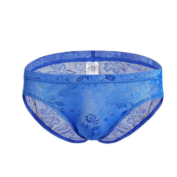 FINAL SALE -  (4-Pack) Floral Lace See-Through Briefs for MenJEWYEE C502