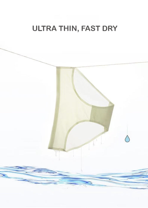 FINAL SALE - 5 PACK- Ultra Thin Ice Silk Panties for Women - JEWYEE 1190