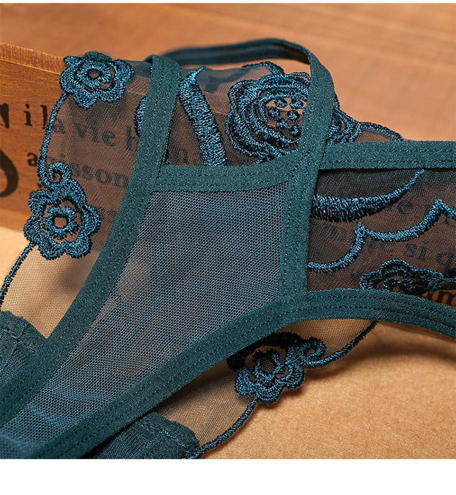 FINAL SALE- (7 Pack) Embroidery Thongs for Women JEWYEE 2233