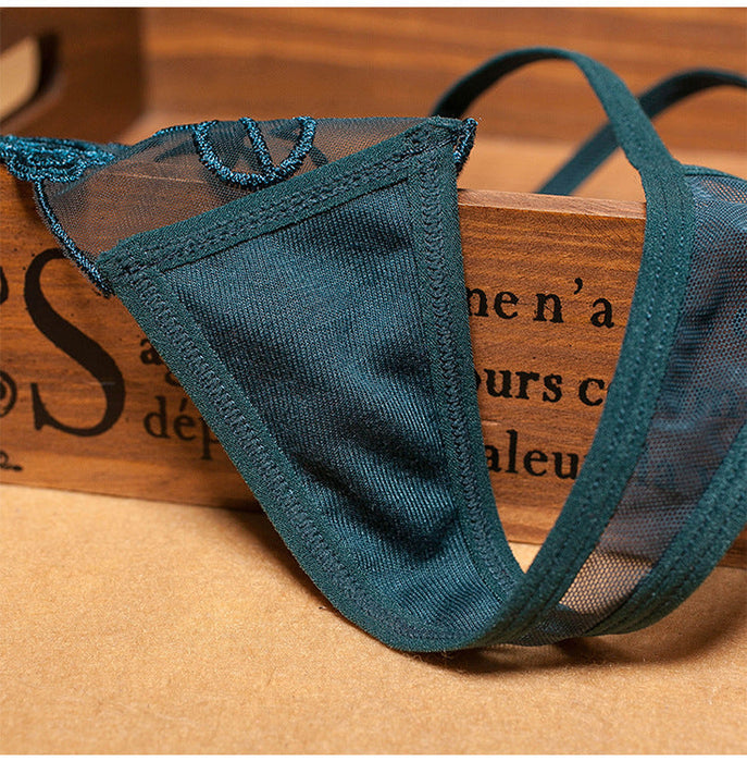 FINAL SALE- (7 Pack) Embroidery Thongs for Women JEWYEE 2233