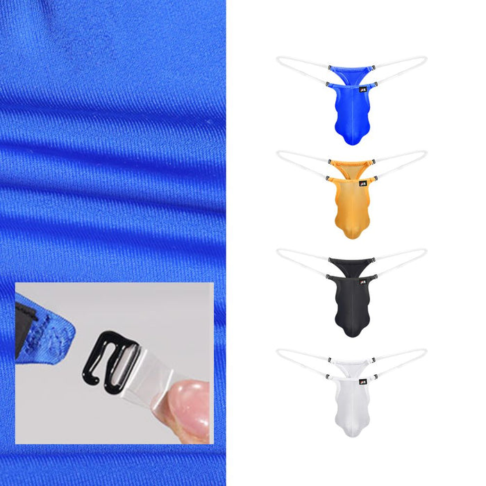JEWYEE AY 785 - 4-Pack Men's Ice-Silk Contour  Adjustable High-Flex Thong