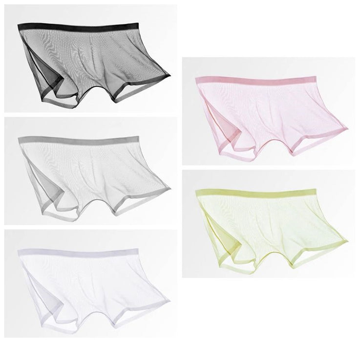 JEWYEE mens underwear No-Chafe Underwear Men's Ice Silk Underpants Ultra Thin Men's Underwear