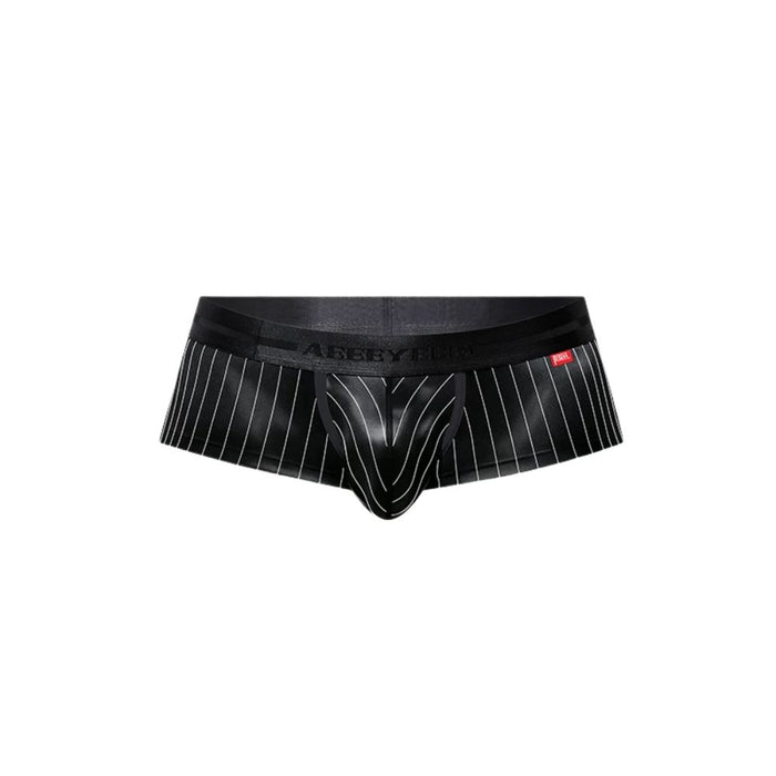 JEWYEE AY 798  - 4-Pack Men’s Satin Ice Silk Striped Short Trunks - Cooling, Breathable with Extended Contour Pouch
