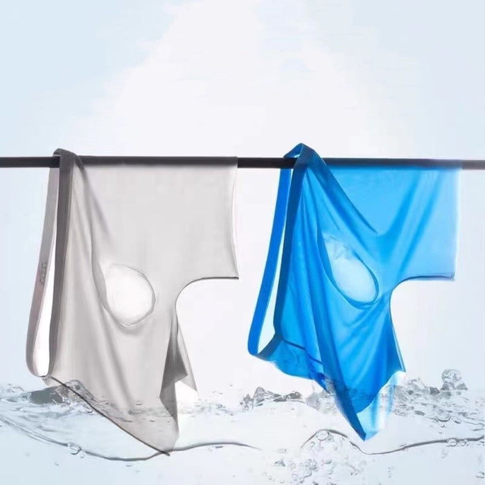 FINAL SALE - (5-Pack) No-Chafe POUCH - Men's Ultra Thin Ice Silk Underpants -JEWYEE 8052