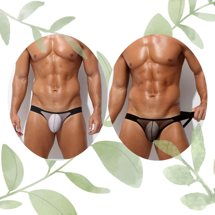 4-Pack Men’s Sheer Ice Silk Jockstrap - JEWYEE AY 1990