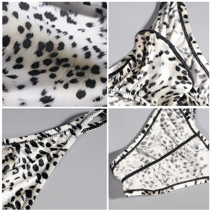 JEWYEE AY 758 - 4-Pack Men’s Animal Print Ice Silk Bikini Briefs – Supportive Contour Pouch Design