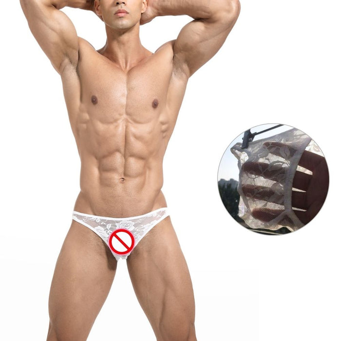 JEWYEE XM 896 -The Sheer Geometric Contour Briefs | Premium High-Flex Men's Underwear