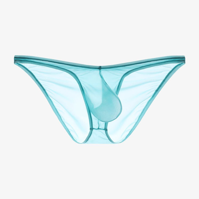Men's Ultra Thin Ice Silk See-through Briefs Up to Size XXL (5Pack) JEWYEE 827B