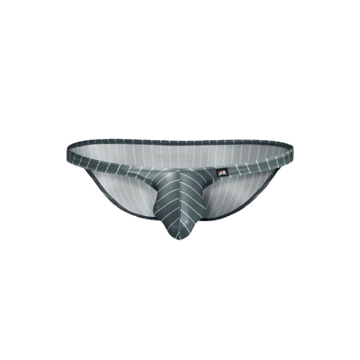 JEWYEE AY 725 - 4-Pack Men’s Satin Ice Silk Striped Briefs - Cooling, Breathable with Extended Contour Pouch