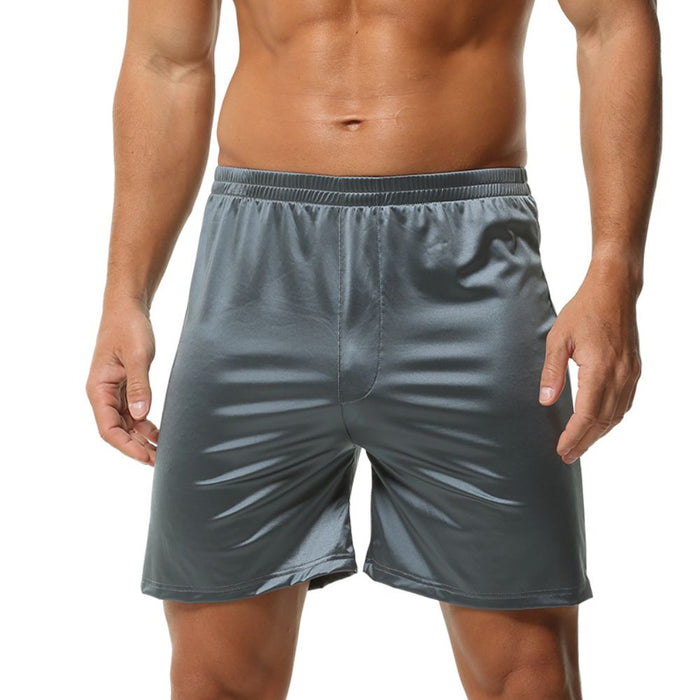 JEWYEE 3602-  Liquid Satin Athletic Lounge Boxers | Relaxed Fit Men's Silk Underwear Up to Size XXL