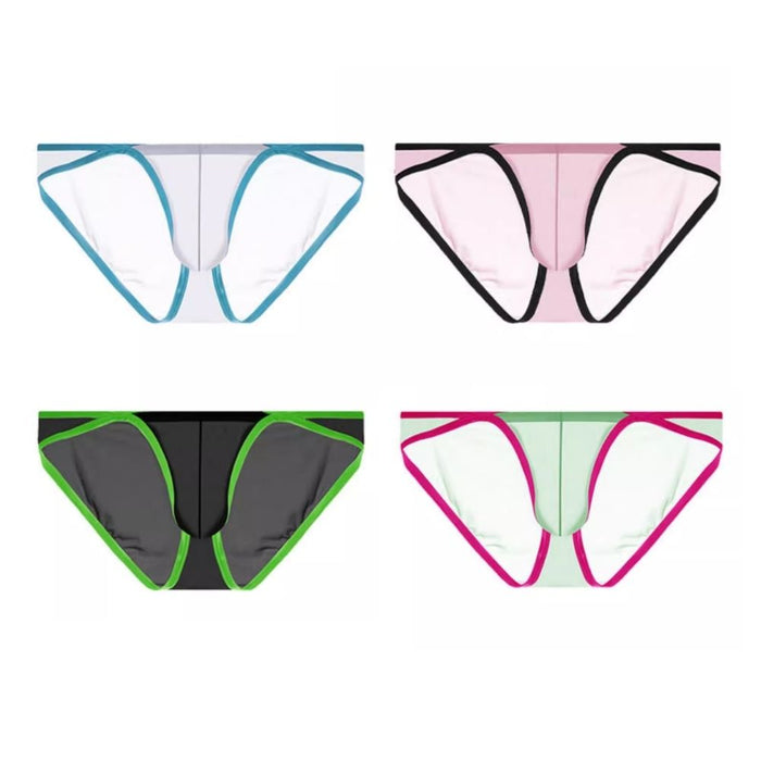 JEWYEE MENS UNDERWEAR. 3D Pouch. Ultra thin see-through ice silk.Low-Mid rise. See-Through. Ultra thin ice silk. Silk feeling. Featherlight. 4-Way stretch. Moisture wicking. Fast Dry.