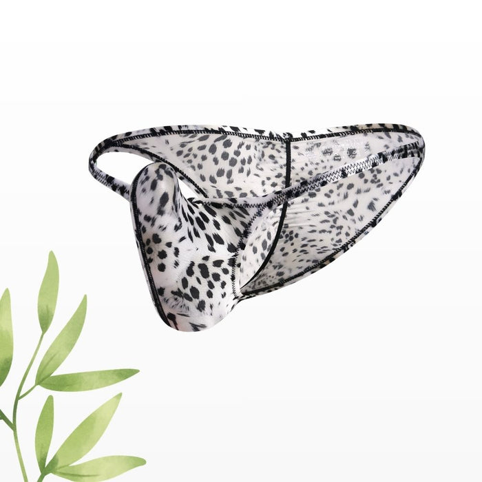 JEWYEE AY 758 - 4-Pack Men’s Animal Print Ice Silk Bikini Briefs – Supportive Contour Pouch Design