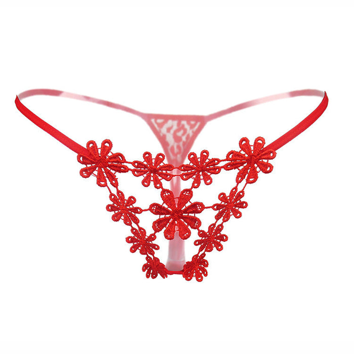 FINAL SALE - 6 Pack - Embroidery Thongs for Women  JEWYEE 2170