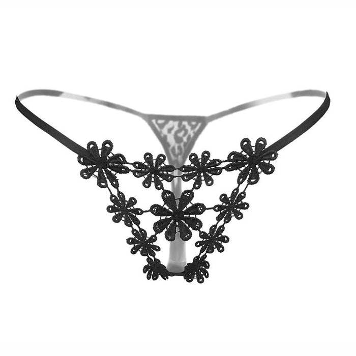 FINAL SALE - 6 Pack - Embroidery Thongs for Women  JEWYEE 2170