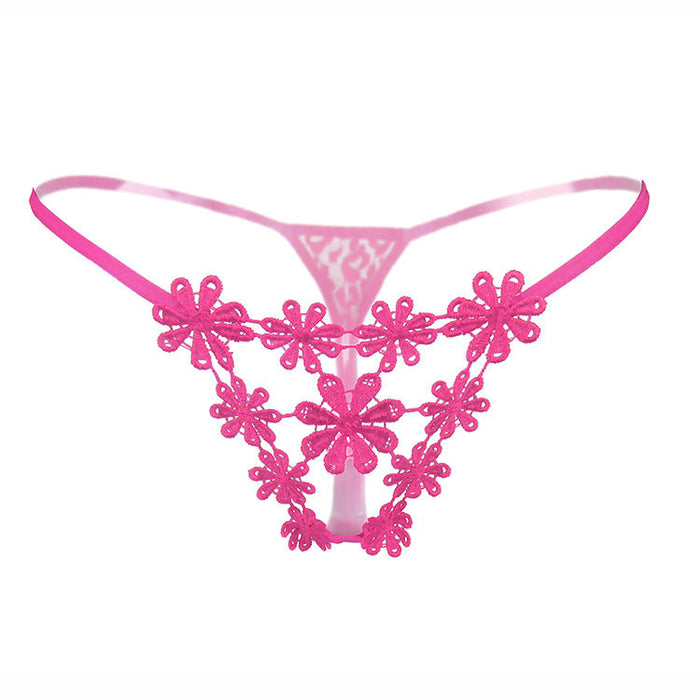 FINAL SALE - 6 Pack - Embroidery Thongs for Women  JEWYEE 2170