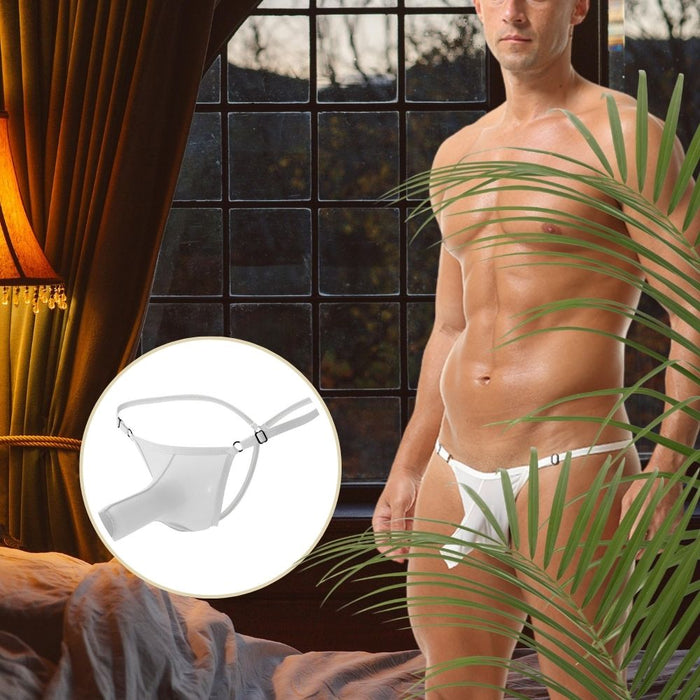 JEWYEE CL030DK - 4-PACK Men’s Dual Pouch Briefs – Front Open, Breathable Mesh Ice Silk