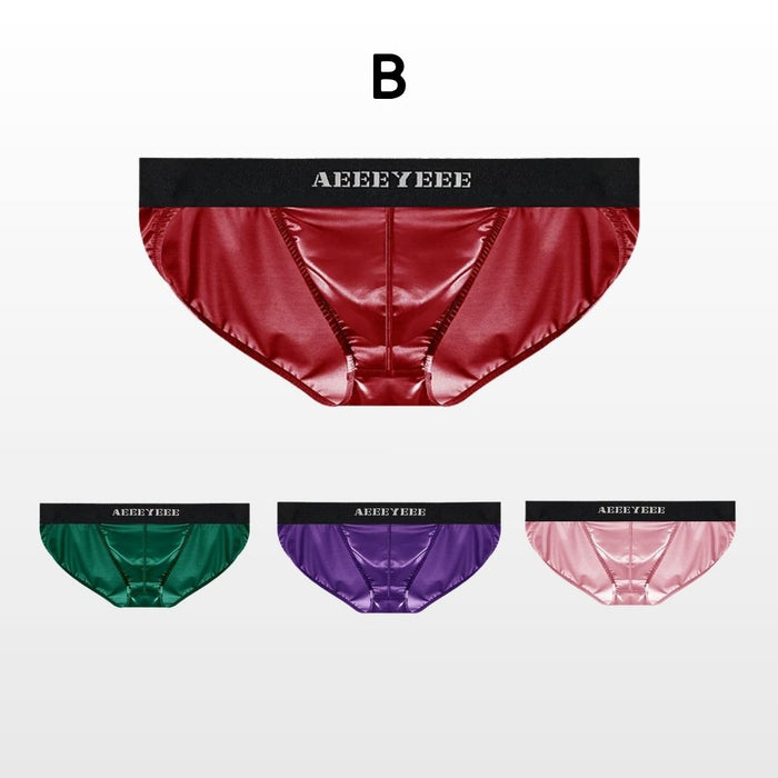 JEWYEE AY 770- 4-pack Men’s Ultra Thin Satin Ice Silk Briefs