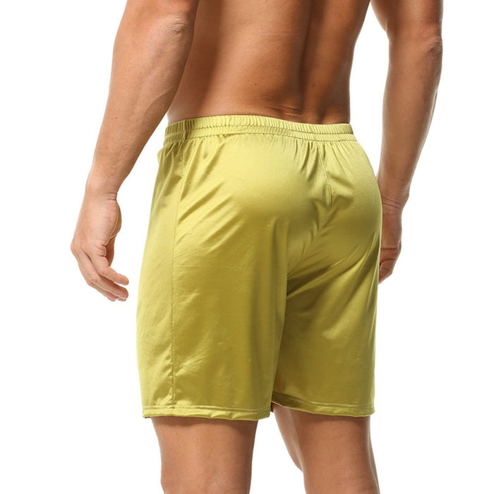 JEWYEE 3602-  Liquid Satin Athletic Lounge Boxers | Relaxed Fit Men's Silk Underwear Up to Size XXL