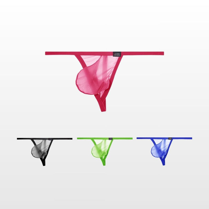 4-pack Men’s Ultra-Thin Ice Silk Thongs Up to Size XXL  JEWYEE AY 871