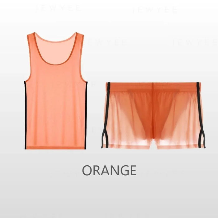 JEWYEE MENS UNDERWEAR. Men's Ice Silk Tank Top and Brief-Lined Shorts. Silky smooth fabric. Comfort with every touch. Put it on, dry sweat off