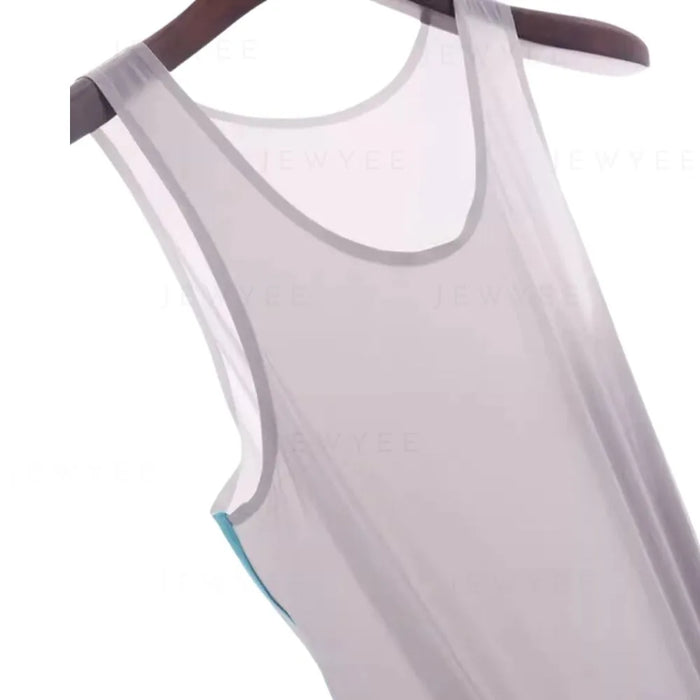 JEWYEE MENS UNDERWEAR. Men's Ice Silk Tank Top and Brief-Lined Shorts. Silky smooth fabric. Comfort with every touch. Put it on, dry sweat off