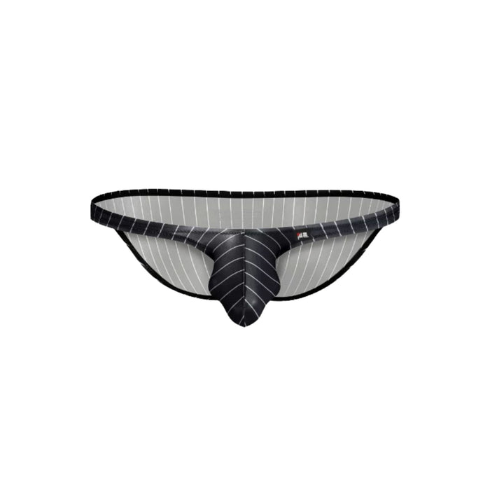 JEWYEE AY 725 - 4-Pack Men’s Satin Ice Silk Striped Briefs - Cooling, Breathable with Extended Contour Pouch