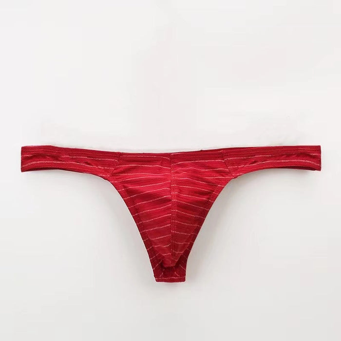 FINAL SALE -  (4-Pack) Striped Thongs for Men JEWYEE C901