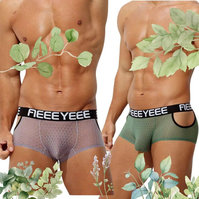 4-Pack Men’s Side Mesh Vent See-through Cooling Ice Silk Underpants – JEWYEE AY 1922