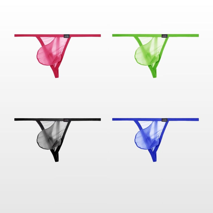 4-pack Men’s Ultra-Thin Ice Silk Thongs Up to Size XXL  JEWYEE AY 871