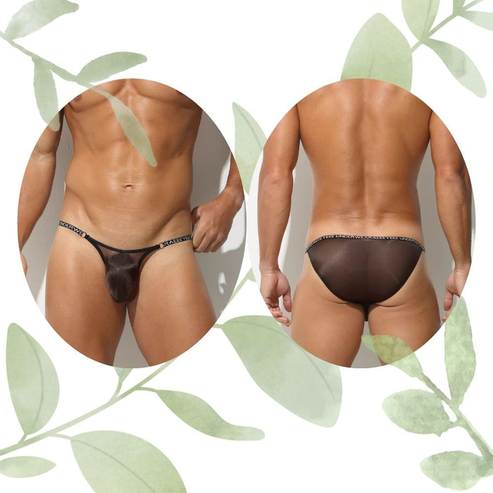 4-pack Men’s  See-through Ultra Thin Ice Silk G-String Briefs - JEWYEE AY 733