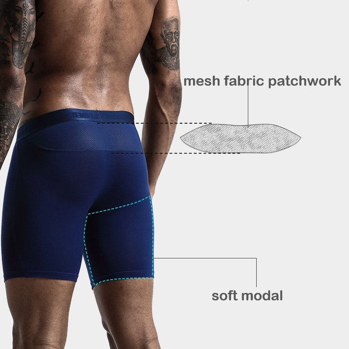 FINAL SALE - Men's Modal Boxer Briefs Up to Size 2XL  (3-Pack) -JEWYEE KM 189