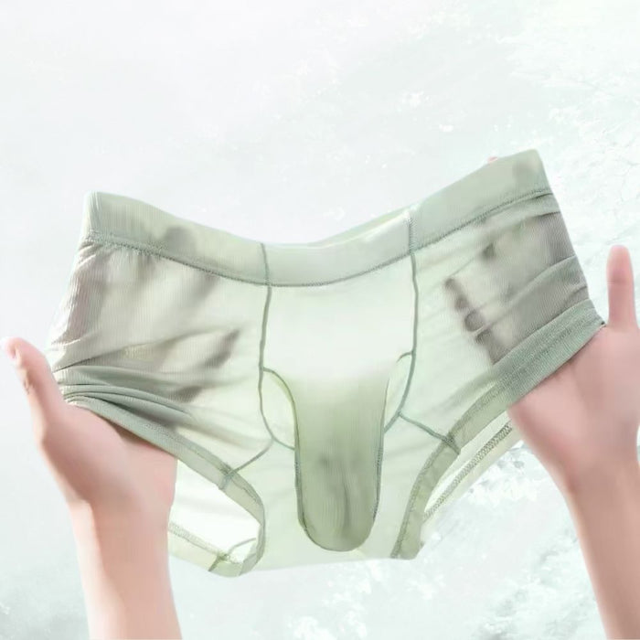 4-Pack Elephant's Trunk Ribbed Ice Silk Underpants for Men JEWYEE FL 629