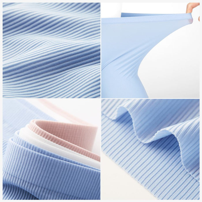 FINAL SALE - Men's 3D seamless pouch Ribbed Ice Silk Trunks (4-Pack) JEWYEE L004