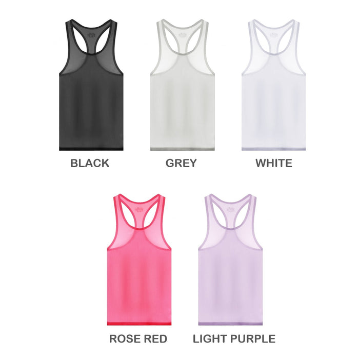 Men's See-through Ultra Thin Ice Silk Seamless Racerback Tank Top or Underpants  - JEWYEE AY 843/829