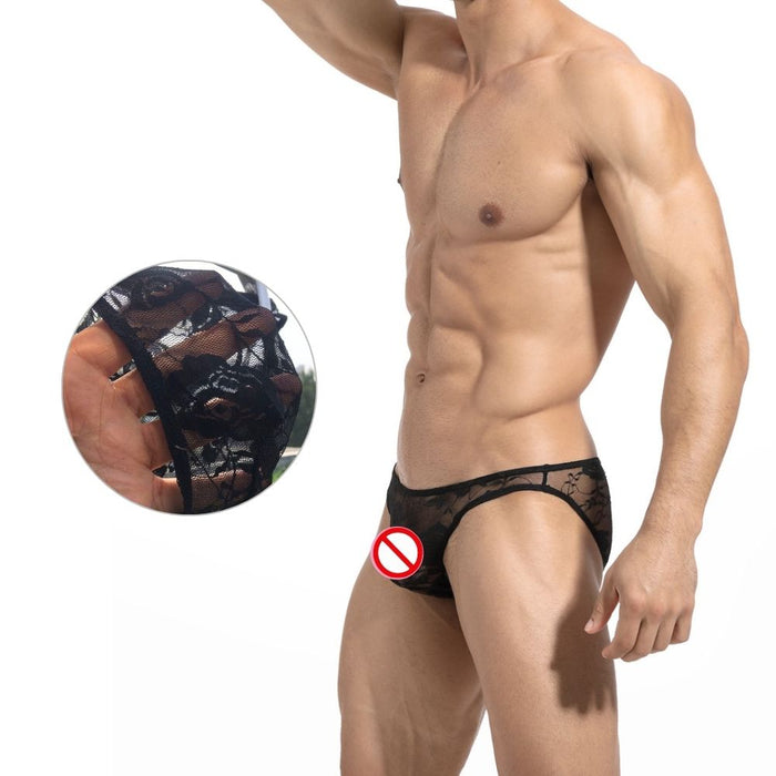 JEWYEE XM 896 -The Sheer Geometric Contour Briefs | Premium High-Flex Men's Underwear