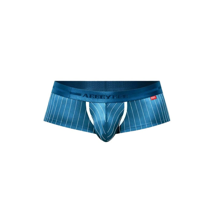 JEWYEE AY 798  - 4-Pack Men’s Satin Ice Silk Striped Short Trunks - Cooling, Breathable with Extended Contour Pouch