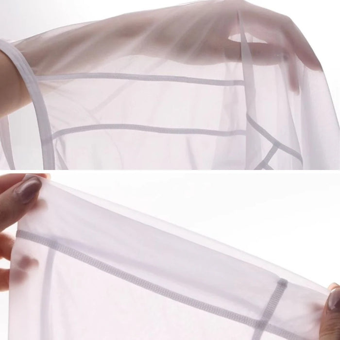 Men's See-Through Ice Silk Bodysuit - JEWYEE AY 895
