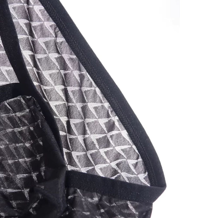 4-Pack Men’s Dragon-Scale Ice Silk Briefs with Triple Cut-Out Front & High-Cut Sides - JEWYEE AY 1997