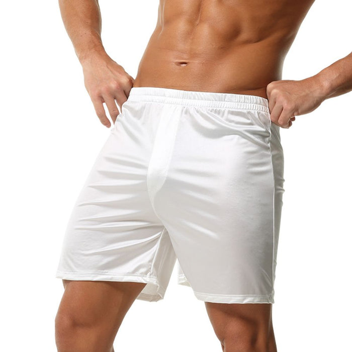 JEWYEE 3602-  Liquid Satin Athletic Lounge Boxers | Relaxed Fit Men's Silk Underwear Up to Size XXL