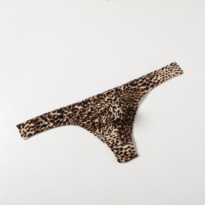 FINAL SALE - 3 pack Leopard Print Thongs for Men JEWYEE B205