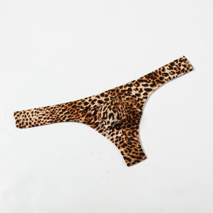 FINAL SALE - 3 pack Leopard Print Thongs for Men JEWYEE B205
