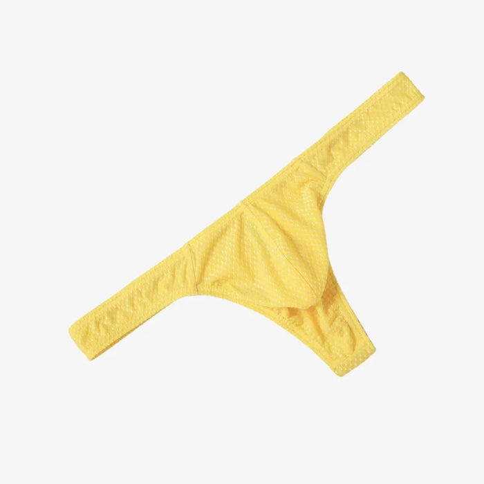 FINAL SALE - Men's 3D Pouch Honey Comb Pattern Thongs (4-Pack) JEWYEE B703