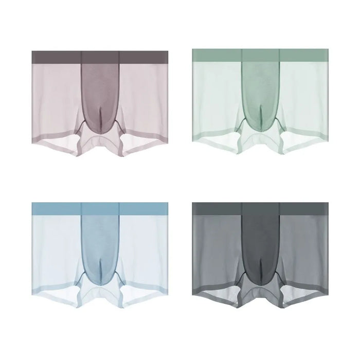 Men's Ultra Thin Ice Silk Underpants (4-Pack) - JEWYEE AY 2128 B