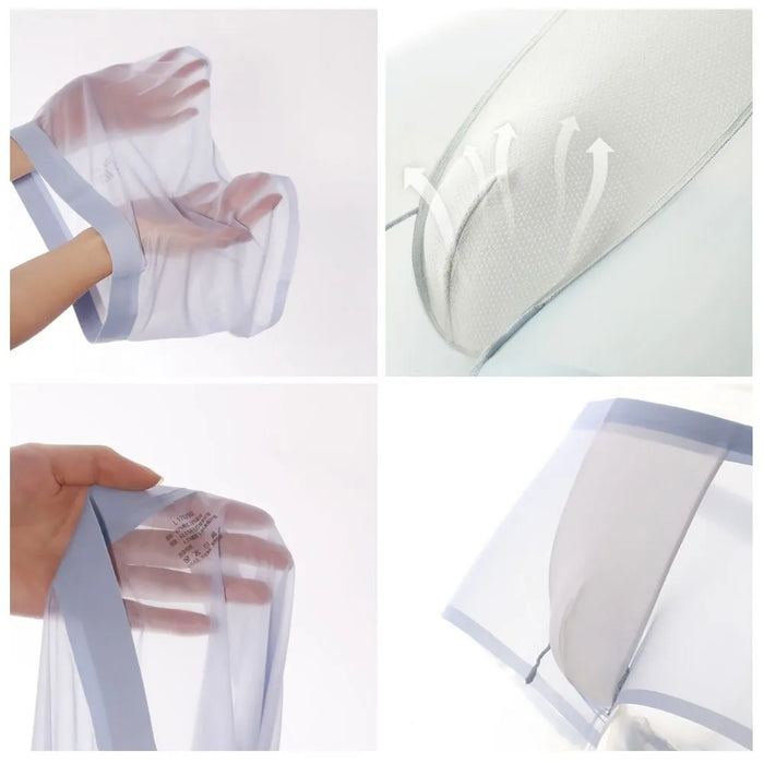 Men's Ultra Thin Ice Silk Underpants (4-Pack) - JEWYEE AY 2128 B