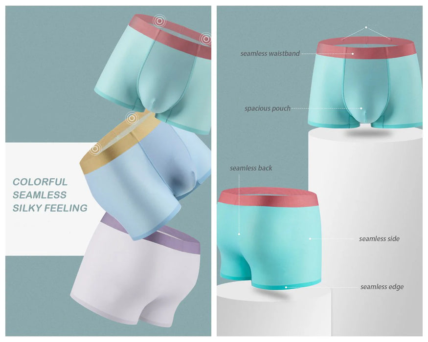 FINAL SALE - Men's Ultra Thin Ice Silk Trunks (5-Pack) JEWYEE - J01